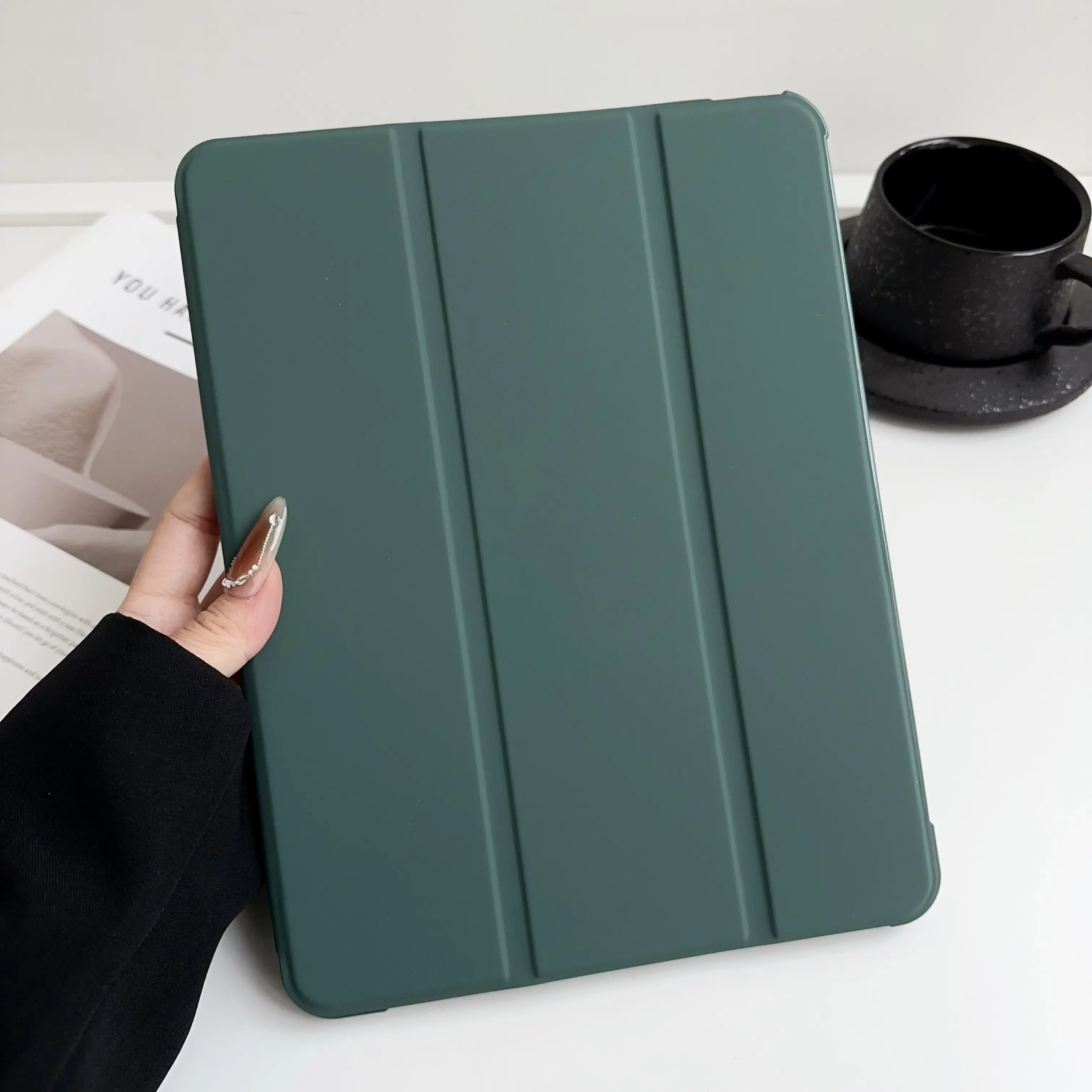 IPad Pro 11 인치 케이스 PU 가죽 태블릿 슬리브 케이스 제조 사치품 용 부드러운 TPU 커버가있는 충격 방지 슬림 태블릿 케이스