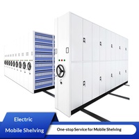 Armoire de classement mobile électrique intelligente et compacte en acier, style minimaliste, pour salle d'archives et stockage de documents