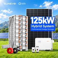 Sistem Energi Surya Hibrida Terintegrasi Solis 100kW 125kW 300kW 500kW Dengan Pilihan Kustomisasi untuk Daya Cadangan Komersial