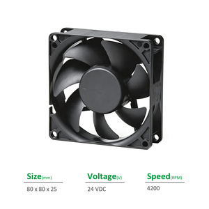Ventilateur axial électrique SUNON PF80252V3-1000C-A99 80x80x25mm 24VDC 110mA 2.88W 4200RPM 53CFM avec roulement Vapo pour refroidissement, OEM ODM, garantie 1 an - Product Image 2