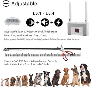 Sistema de valla inalámbrico eléctrico patentado, <span class=keywords><strong>Collar</strong></span> de entrenamiento remoto para perros, <span class=keywords><strong>Collar</strong></span> de entrenamiento para perros con control remoto - Product Image 5