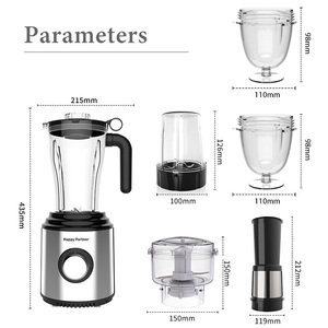 Blender de cuisine électrique Moulin à Tomates en un Coup, Blender Happy Partner, Mixeur à Smoothies <span class=keywords><strong>3</strong></span> en 1 - Product Image 3
