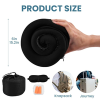 Haute qualité améliore la confidentialité pour les voyages en plein air Les oreillers en mousse à mémoire de forme naturelle fournissent un soutien pour le cou et les épaules Noir