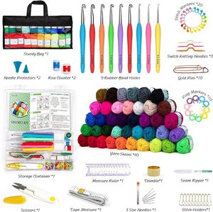 Juego <span class=keywords><strong>de</strong></span> 113 <span class=keywords><strong>Agujas</strong></span> <span class=keywords><strong>de</strong></span> Ganchillo <span class=keywords><strong>de</strong></span> PVC Coloridas con Mango Suave, <span class=keywords><strong>Agujas</strong></span> <span class=keywords><strong>de</strong></span> Tejer, Kit para Principiantes, en Bolsa - Product Image 2