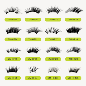 ZM <strong>LASH</strong> Korean Vegan Handmade Pre Bond Glued <strong>Lashes</strong> Strips Wholesale Waterproof Reusable Press on <strong>Half</strong> <strong>Lash</strong> - Product Image 3