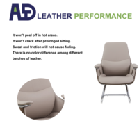 Chaise de bureau de direction Aston S-129C, moderne, luxueuse, ergonomique, dossier haut, cuir véritable, hauteur réglable, base pivotante chromée