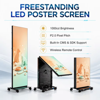 Écran d'affichage LED pliable étanche IP65, résolution 8K, lisible en plein soleil, affichage publicitaire numérique portable, intérieur/extérieur
