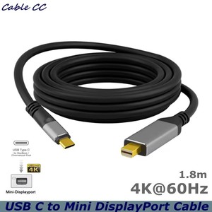 Cable <span class=keywords><strong>USB</strong></span> <span class=keywords><strong>C</strong></span> a <span class=keywords><strong>Mini</strong></span> DisplayPort 2, Cable Tipo-<span class=keywords><strong>C</strong></span> a <span class=keywords><strong>Mini</strong></span> <span class=keywords><strong>DP</strong></span>, 4K 60Hz, (Thunderbolt 3/4) Compatible con Mac Pro, HP, Surface Book - Product Image 2