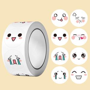 Autocollants adhésifs imperméables pour enfants avec motifs visage et sceau, autocollants en papier mignons de dessins animés, cadeaux motivants et autocollants pour loisirs créatifs - Product Image 4