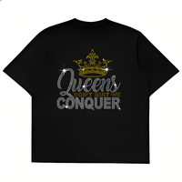 Transfert thermocollant de strass pour T-shirt, motifs brillants d'empowerment féminin