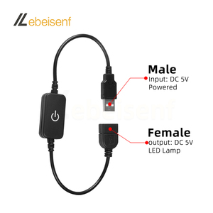 6A LED Dimmer USB 5V cảm ứng cảm giác chuyển đổi 10-100% trên Off Dimmable màu đen hoặc trắng nhựa trường hợp không có hàn USB Nam Nữ ổ cắm - Product Image 5