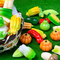 Miniatuurvoedselspeelgoed Gesimuleerde groenten Fruit DIY-accessoires Kunststof hars Brandstofinjectie Poppenhuisminiaturen Landschap