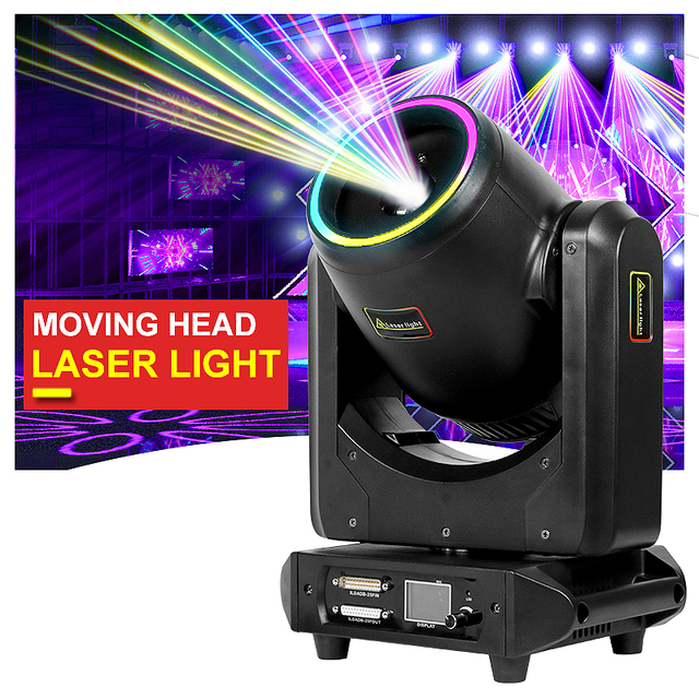 SHTX Hot Sale 1/3/5/6W Animation Laser Moving Head Light for Night Club Bar Stage Dmx Laser Light with LED halo RGB Laser Light
