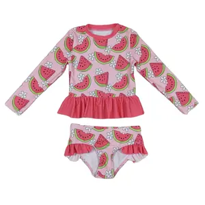RTS NO MOQ baby girl clothes toddler girl swimsuit infant swim wear toddler watermelon bathing suit beach wear
