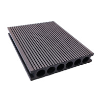 Planche de terrasse extérieure en composite WPC creux, imperméable et anti-UV, co-extrusion bois-plastique, pour jardin et terrasse