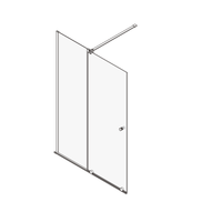 Porte de douche sans cadre en verre trempé en acier inoxydable chromé, glissière silencieuse, certifiée CE, épaisseur 8 mm, conception anti-fuite, salle de bain