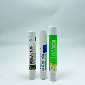 Service OEM Emballage de tube de crème pour les yeux en PE avec bouchon massant 25 ml Utilisation cosmétique Impression offset brillante pour les soins de la peau sous les yeux - Product Image 1