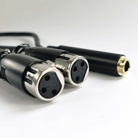 Cable Divisor en Y TRS Hembra de 6.35mm (1/4") a Doble XLR Hembra, Adaptador de Audio Estéreo de 1/4 de Pulgada a Doble XLR Mono para Mezclador y Altavoz
