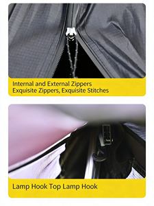 Tente tipi en tissu toutes saisons avec cheminée intégrée et fenêtres en maille pour un abri ventilé toute l'année - Product Image 5