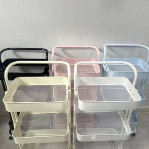 Syf S Factory Price Salon Furniture Beauty Salon <b>Trolley</b> Kitchen Storage <b>Trolley</b> Painting Metal Pink Beauty <b>Trolley</b> Salon - Product Image 1