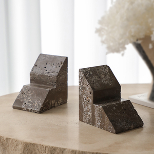 <span class=keywords><strong>Serre</strong></span>-livres et étagère en <span class=keywords><strong>marbre</strong></span> moderne pour décoration de table de salon, design élégant pour la maison et le bureau - Product Image 6