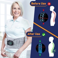 Masseur dorsal vibrant chauffant à lumière rouge avec recharge USB, support lombaire gonflable LED pour bébés