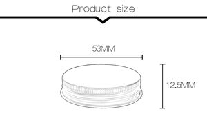 Contenitore scatola di latta OEM alluminio con coperchio a vite 53mm grado barattoli rotondi imballaggio materiali ausiliari - Product Image 6