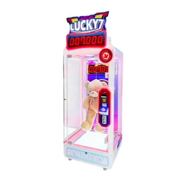 Coin Operated Child Attractive Lucky 7 Arcade Vending Machine Discounted Plastic Gift Machine for Shopping Mall Game Room Play