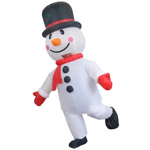 Costume gonflable de <span class=keywords><strong>Père</strong></span> Noël amusant pour Noël, tenue de spectacle gonflable à chevaucher pour adultes, fête et carnaval - Product Image 3