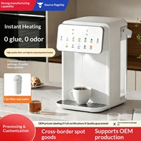 Distributeur d'eau chaude instantanée 3L de bureau, ébullition rapide en 3 secondes, contrôle de 5 températures, affichage LED, protection contre l'ébullition à sec pour la maison et le bureau