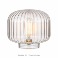 Abat-jour en verre pour intérieur, couleur personnalisable en option, finitions de surface laiteuses, givrées, transparentes ou peintes par pulvérisation.