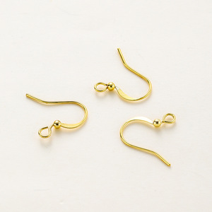 Flat Round Ear <b>Hook</b> <b>Earrings</b> 14K 18K Gold Plated Copper For <b>Earring</b> Making DIY Jewelry Findings Components - Product Image 4