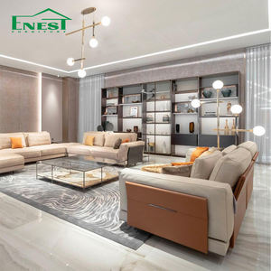 Divano Lusso Italiano Moderno per Villa, Set Soggiorno Angolare Modulare a L, Divano Sezionale Designer, Mobili Personalizzati per Tutta la <span class=keywords><strong>Casa</strong></span> - Product Image 3