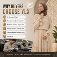 Nouvel Arrivage 2026 – Ensemble Abaya Deux Pièces Beige pour Femme, Vêtement Islamique Modeste en Mousseline, Tenue de Luxe de Dubaï avec Poignets à Cordon
