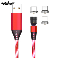 Kabel Pengisian Daya USB 3 In 1 Magnetis Putar 540