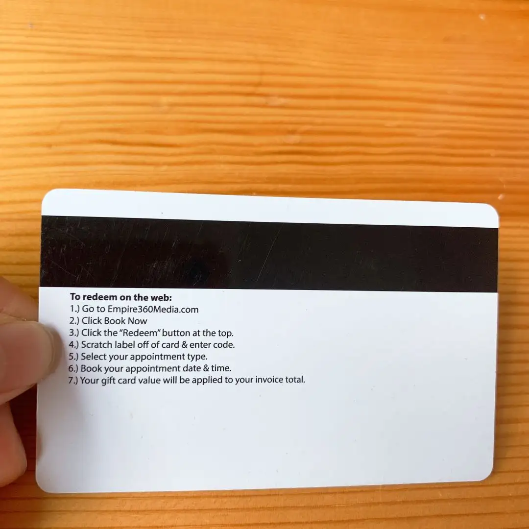 CMYK Offset Printing Frosted Black Plastic Warranty Card with Signature Panels (China Manufacturer)