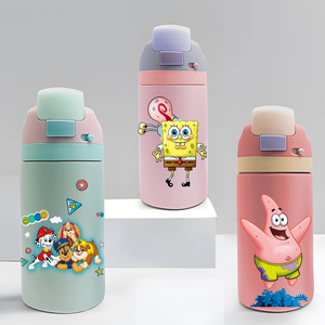 Flacon à vide isolé pour enfants de 16oz pour enfants bouteille d'eau en acier inoxydable portable avec verrouillage de sécurité chaude - Product Image 4