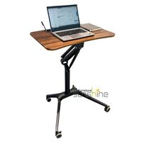 Bureau d'angle multifonctionnel pour la maison et le bureau, bureau d'ordinateur portable réglable en hauteur et rotatif, bureau d'ordinateur portable mobile en aluminium