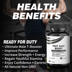 Complément alimentaire pour hommes en marque privée OEM, capsules Test X180 Boost Booster, capsules de complément énergétique pour hommes TestX - Product Image 2