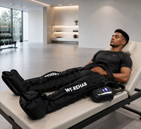 Système de thérapie par compression d'air professionnel VU rechargeable à 12 chambres, pantalon de récupération et de massage pour la pressothérapie