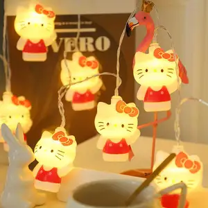2AA 10led kỳ nghỉ trong nhà trẻ em trang trí phòng Hello Kitty Cổ Tích đèn LED chuỗi ánh sáng