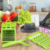 Hachoir à légumes en spirale, trancheuse à légumes, hachoir à oignon avec récipient Pro hachoir à aliments noir
