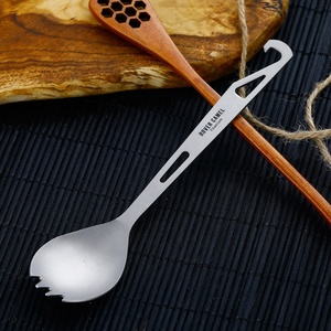 Siêu Nhẹ Titan Spork + Mở Chai Ngoài Trời Đa Công Cụ Cắm Trại Muỗng Nĩa - Product Image 4