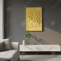 Cadres en PS modernes personnalisables, base en toile, peintures décoratives géométriques 3D texturées, décoration intérieure
