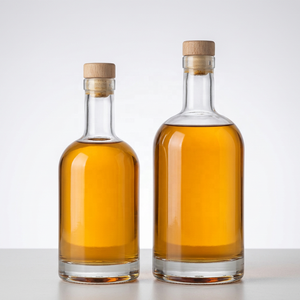 Bouteille en verre nordique à fond épais transparente de 500 ml, 700 ml, 750 ml avec étiquette autocollante imprimée pour Tequila, Whisky, Gin, <span class=keywords><strong>Vodka</strong></span> - Product Image 2
