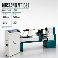 Mesin Bubut Kayu CNC Mustang MT1530 Panjang Bubut 1500mm Panjang Ayun 300mm dengan Kontroler DSP untuk Kaki Furnitur