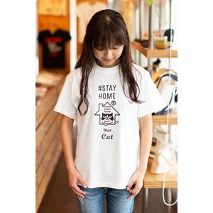 T-shirt da uomo e da donna a maniche corte con stampa Cat Stay Home With Cat, abbigliamento promozionale - Product Image 1
