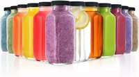 250ml 350ml 500ml 8oz 12oz 16oz Bouteilles d'eau en verre en vrac avec bouchons pour jus Smoothie