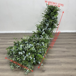 Camino de Mesa de Flores Artificiales de Seda - Plantas Verdes Realistas de Alta Simulación, Impermeables, Tamaño Personalizable para Bodas y Negocios - Product Image 3