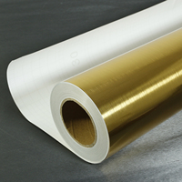 Vinilo Autoadhesivo Metálico Dorado Cepillado de Alta Calidad para Máquina de Corte de Vinilo, con el Mejor Precio